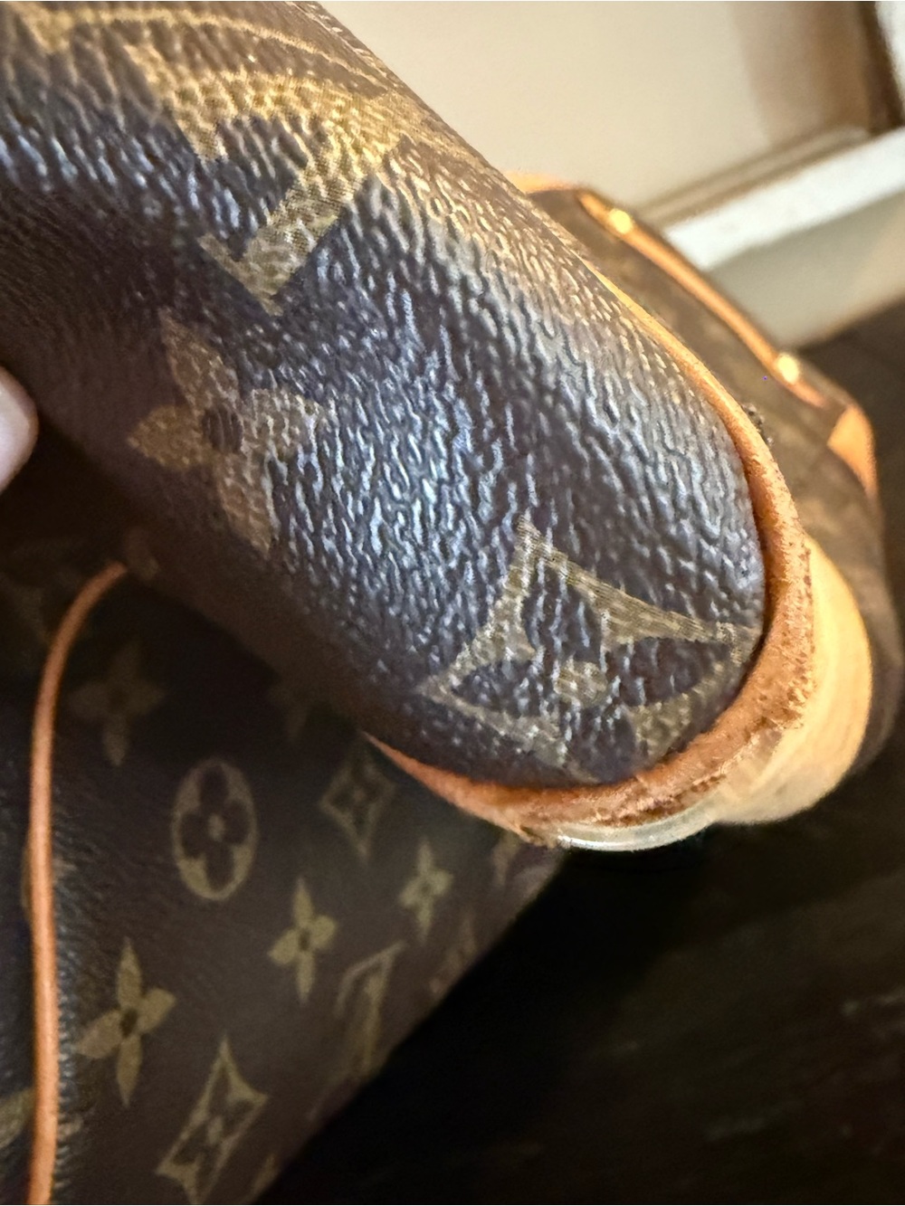 Louis Vuitton Brown Monogram Canvas LARGE Satchel with Tan Leather Trim PROJECT - Picture 7 of 15